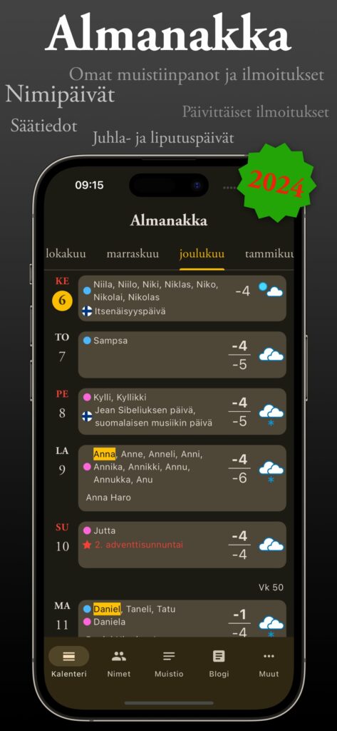 Almanakka screenshot 1